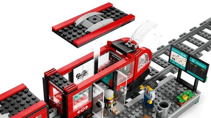 LEGO Конструктор Трамвай и вокзал в центре города 60423 фото