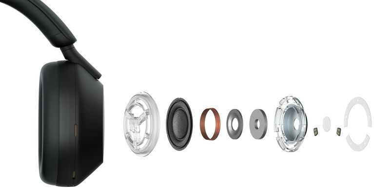 Sony Наушники Over-ear WH-1000XM5 BT 5.2, ANC, Hi-Res, AAC, LDAC, Wireless, Mic, Черный WH1000XM5B.CE7 фото