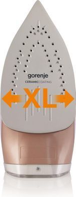 Gorenje Iron Gorenje, 3200W, 420ml, steam boost -250g, vert. Steaming, auto shutdown, ceramic soleplate, bronze-white SIH3200WR фото