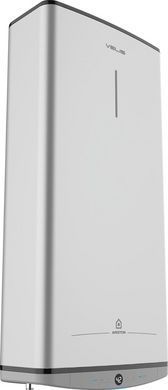 Ariston Водонагрівач електр. плаский слім VELIS TECH 100 EU, 100л, 2*1,5кВт, ун. монтаж, електр. кер-ння, B, Італія, Сірий