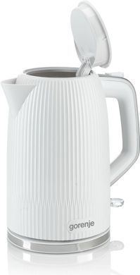 Gorenje Електрочайник 1.7л, Strix-контроль, білий матовий K17DPW фото