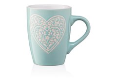 Чашка Ardesto Heart, 330 мл, голубая, керамика AR3467BL фото