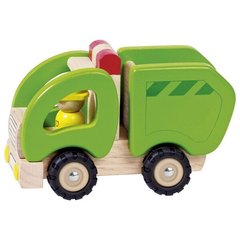 Машинка деревяна goki Сміттєвоз (зелений) 55964G - купити в інтернет-магазині Coolbaba Toys