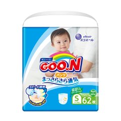 Трусики-підгузники GOO.N для активних дітей 4-9 кг (розмір S, унісекс, 62 шт) - купити в інтернет-магазині Coolbaba Toys