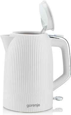 Gorenje Електрочайник 1.7л, Strix-контроль, білий матовий K17DPW фото