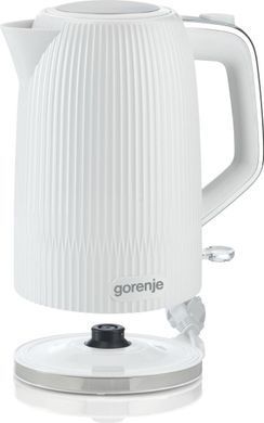 Gorenje Електрочайник 1.7л, Strix-контроль, білий матовий K17DPW фото