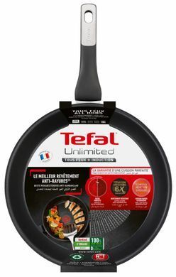 Сковорода Tefal Unlimited, 24см, покриття Titanium Extra, алюм., індукція, Thermo-Spot, чорний G2550472 фото
