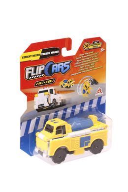 Flip Cars Машинка-трансформер 2 в 1 Бетономешалка и Траншеекопатель EU463875-02 фото