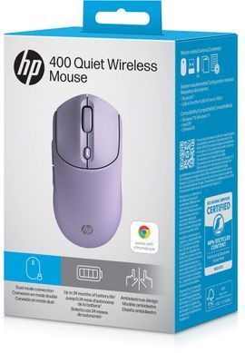 HP Миша HP 400 Quiet, WL/BT, фіолетовий AZ7B7AA фото