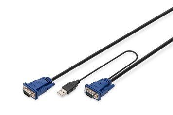 Digitus Кабель KVM Cable Set, VGA, PS/2-Mouse, PS/2-Keyboard, USB black, 3м DS-19232 фото