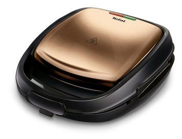 Tefal Мультимейкер Coppertinto 700Вт, тефлон, 2 пластины, корпус-металл, черно-бронзовый SW341G10 фото