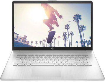 HP Ноутбук 17-cp3001ua 17.3" FHD IPS AG, AMD R7-7730U, 16GB, F1024GB, UMA, DOS, сріблястий 826W8EA фото
