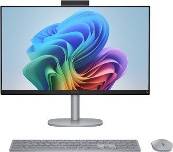 HP Комп'ютер персональний моноблок HP OmniStudio X 27" UHD IPS, Intel U7-258V, 32GB, F1TB, UMA, WiFi, кл+м, Win11, сріблястий D6QM5EA фото