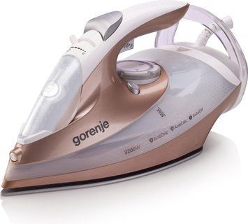 Gorenje Iron Gorenje, 3200W, 420ml, steam boost -250g, vert. Steaming, auto shutdown, ceramic soleplate, bronze-white SIH3200WR фото