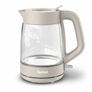 Tefal Електрочайник Tefal Morning Glass Kettle, 1.7л, скло, з підсвіткою, бежевий KO2G0BE0 фото