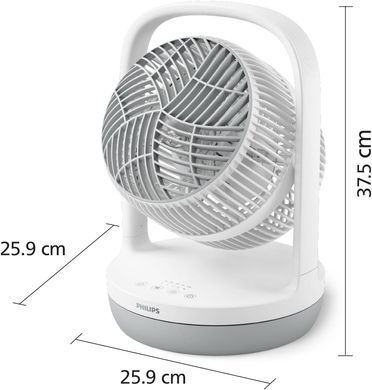 Philips Вентилятор Philips настільний Series 2000, 22см, 28Вт, таймер, поворот 180, білий