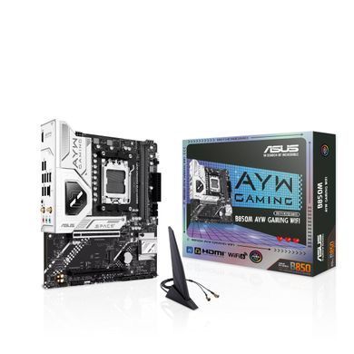 ASUS Материнcкая плата B850M AYW GAMING WIFI sAM5 B850 2xDDR5 M.2 HDMI Wi-Fi BT mATX 90MB1LW0-M0EAY0 фото