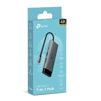 TP-Link Хаб USB UH7021C USB-C > 3xUSB3.0/1xHDMI/1xSD/1xmicroSD/1xPD 100Wh UH7021C фото