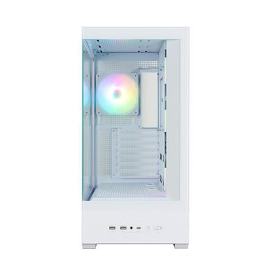 Zalman Корпус P40 DS без БЖ, 2xUSB3.0, 1x Type C, 3x120мм ARGB Reverse, 1x120мм ARGB, VGA 420мм, LCS ready, TG Side/Front Panel, Display, ATX, білий P40DSWHITE фото