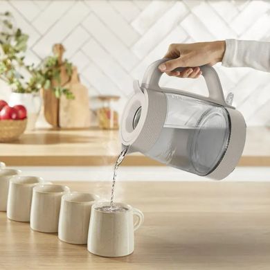 Tefal Електрочайник Tefal Morning Glass Kettle, 1.7л, скло, з підсвіткою, бежевий KO2G0BE0 фото