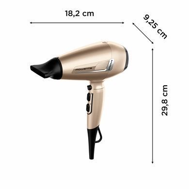 Rowenta Фен Pro Expert Tresor Collection, 2200Вт, 3 режими, іоніз-я, дифузор, 2 концентратора, хол. обдув, чохол, заколка, бронзовий CV8861F0 фото