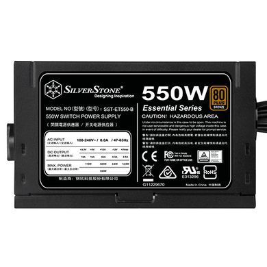 SilverStone Блок питания Strider Essential (550W), >85%, 80+ Bronze, 120мм, 1xMB 24pin(20+4), 1xCPU 8pin(4+4), 3xMolex, 6xSATA, 2xPCIe 8pin(6+2) SST-ET550-B фото