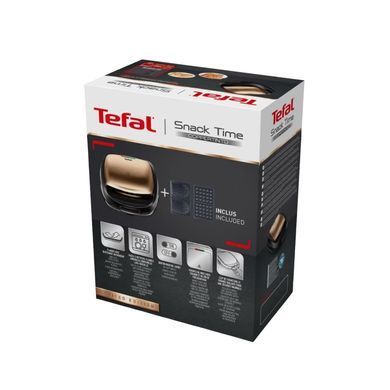 Tefal Мультимейкер Coppertinto 700Вт, тефлон, 2 пластины, корпус-металл, черно-бронзовый SW341G10 фото