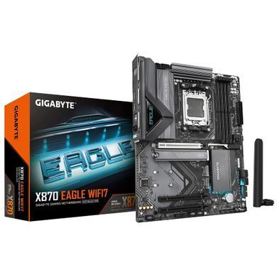Gigabyte Материнська плата X870 EAGLE WIFI7 sAM5 X870 4xDDR5 M.2 HDMI DP Wi-Fi BT ATX X870_EAGLE_WIFI7 фото