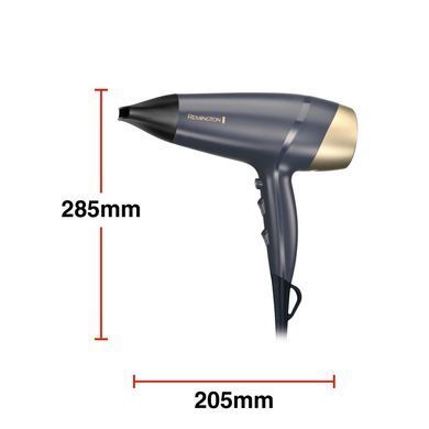Remington Фен Sapphire Luxe , 2200Вт, 3 режими, дифузор, іоніз-я, хол. обдув, сапфіровий D5805 фото