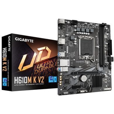 Gigabyte Материнская плата H610M K V2 s1700 H610 2xDDR5 HDMI DP mATX H610M_K_V2 фото