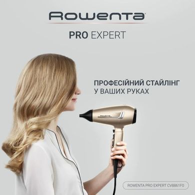 Rowenta Фен Pro Expert Tresor Collection, 2200Вт, 3 режими, іоніз-я, дифузор, 2 концентратора, хол. обдув, чохол, заколка, бронзовий CV8861F0 фото