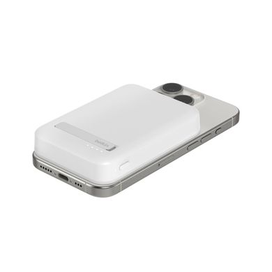 Belkin Акумулятор портативний літій-іонний Power Bank 10000мА·год, 15Вт, MagSafe Qi2, білий BPD008BTWH фото