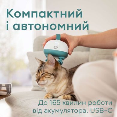 Beurer Beurer Pet massager, from electrical network , 0,4 kg, 4 soft silicone attachments, 2 ntensity levels, white-turquoise PP_410_BUDDY фото