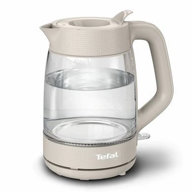 Tefal Електрочайник Tefal Morning Glass Kettle, 1.7л, скло, з підсвіткою, бежевий KO2G0BE0 фото