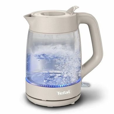 Tefal Електрочайник Tefal Morning Glass Kettle, 1.7л, скло, з підсвіткою, бежевий KO2G0BE0 фото