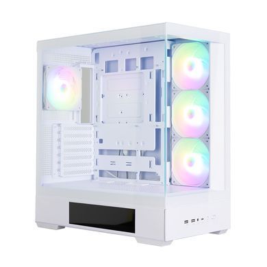 Zalman Корпус P40 DS без БЖ, 2xUSB3.0, 1x Type C, 3x120мм ARGB Reverse, 1x120мм ARGB, VGA 420мм, LCS ready, TG Side/Front Panel, Display, ATX, білий P40DSWHITE фото
