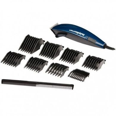 BaByliss Машинка для стриження, від мережі, насадок-8, сталь, синій E695E фото