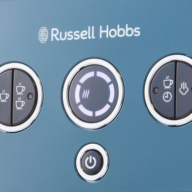 Кавоварка Russell Hobbs рожкова Distinctions Ocean, 1,1л, мелена + чалди, синьо-сріблястий 26451-56 фото