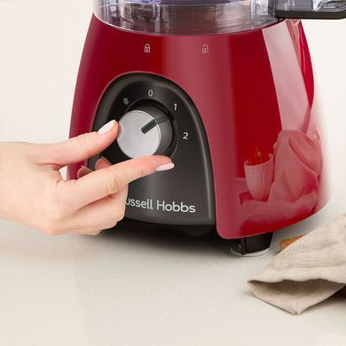 Russell Hobbs Кухонна машина Desire Red, 600Вт, чаша-пластик, корпус-пластик, насадок-4, червоний 27110-56 фото