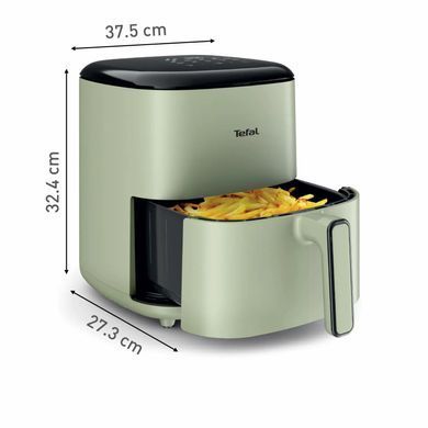 Tefal Мультипіч Easy Fry Max, 1500Вт, чаша-5л, сенсорне керув., 10 програм, пластик, світло-зелений EY24ELE0 фото