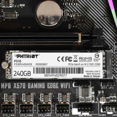 Patriot Накопичувач SSD M.2 240GB PCIe 3.0 P310 P310P240GM28 фото