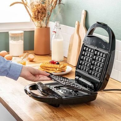 Tefal Мультимейкер Coppertinto 700Вт, тефлон, 2 пластины, корпус-металл, черно-бронзовый SW341G10 фото
