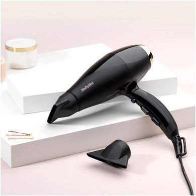 BaByliss Фен, 2300Вт, 3 режими, іонізація, хол. обдув, чорний 6714E фото