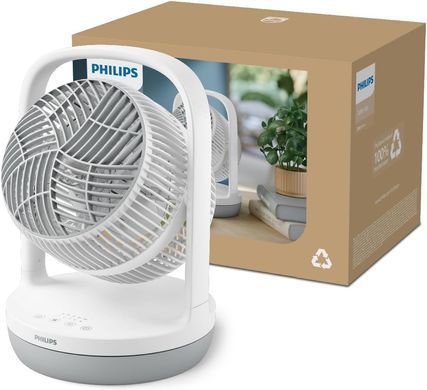 Philips Вентилятор Philips настільний Series 2000, 22см, 28Вт, таймер, поворот 180, білий