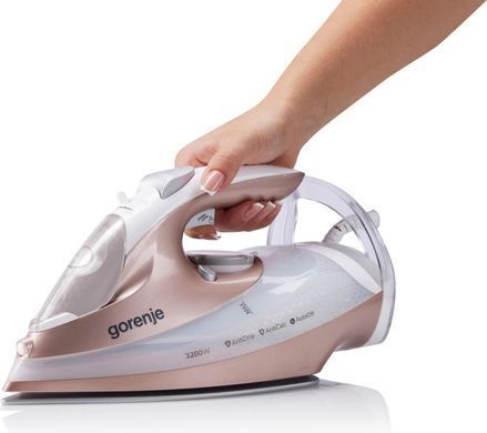 Gorenje Iron Gorenje, 3200W, 420ml, steam boost -250g, vert. Steaming, auto shutdown, ceramic soleplate, bronze-white SIH3200WR фото