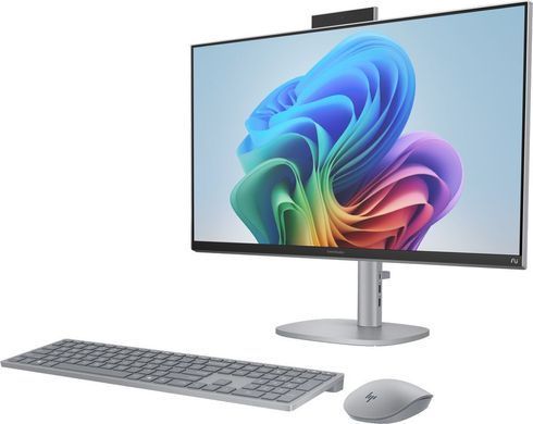 HP Комп'ютер персональний моноблок HP OmniStudio X 27" UHD IPS, Intel U7-258V, 32GB, F1TB, UMA, WiFi, кл+м, Win11, сріблястий D6QM5EA фото