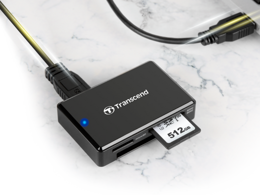 Transcend Кардрiдер USB 3.1 Type-A > microSD/SD/CF Чорний TS-RDF8K2 фото