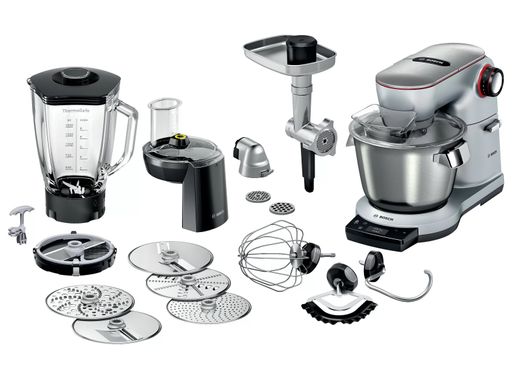 Кухонная машина Bosch, 1500Вт, чаша-металл, корпус-металл+пластик, дисплей, насадок-13, серый MUM9BX5S61 фото