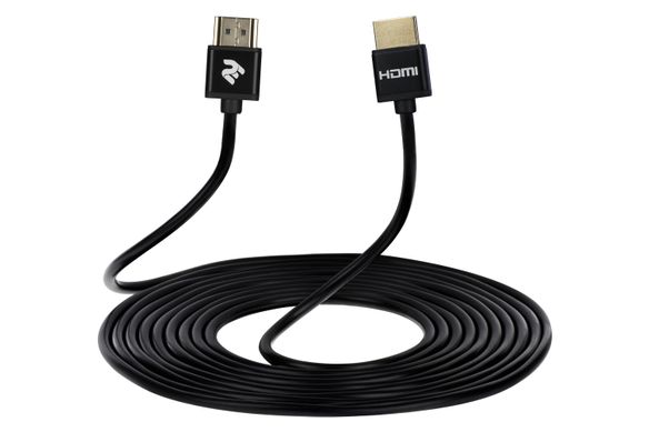 Кабель 2Е HDMI 2.0 (AM/AM), Slim, High Speed, Alumium, black, 2m - купити в інтернет-магазині Coolbaba Toys