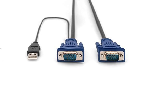 Digitus Кабель KVM Cable Set, VGA, PS/2-Mouse, PS/2-Keyboard, USB black, 3м DS-19232 фото